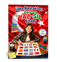 Ülke Bayrakları Öğreten YAZ-SİL Kitabı
