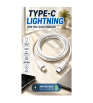 Type-C to Lightning 30W Hızlı Şarj ve Veri Aktarım Kablosu