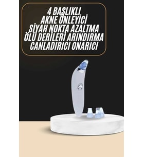Siyah Nokta Temizleme Cihazı 4 Başlıklı Vakumlu Pilli Ölü Deri Arındırma