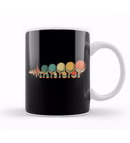 Retro Table Tennis Heartbeat Pingpong Paddle Kupa Bardak Porselen