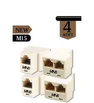 M15 kablo birleştirici/4Adet-3kablo girişli-Cat5/5e-Cat6-uyumlu/lan kablosu Birleştirici Ara Aparatı