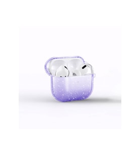 Apple Airpods 3. Nesil Uyumlu Zore Allstar Airbag 32 Parlayan Simli Saydam Renkli Kılıf (Mor)