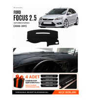FORD FOCUS 2.5 HATCHBACK KAPAKLI (2008-2011) Uyumlu Torpido Örtüsü Torpido Kılıfı - Siyah