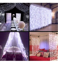 VIP BEYAZ SALKIM LED IŞIK 2.50X2 METRE EKLEMELİ 16 DALLI 320 LEDLİ MODLU 220V BEYAZ PERDE LED IŞIK