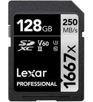 Lexar Professional 128 Gb 1667X Sdxc Hafıza Kartı (250Mb/S-90Mb/S)