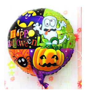 Halloween Örümcekli Kabaklı Folyo Balon 18 inç (4915) GO-53-vice/(1395) 03974