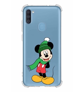 Samsung Galaxy A11  Köşe Korumalı Antişok Kapak Mickey Mouse Tasarımlı Şeffaf  Kılıf