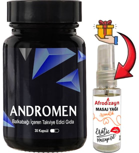 Andromen Erkekler Için Yoğun Balkabağı Ekstratlın 30 Lu Destekleyicili Formül + Afrodizayn Yağı 30ML