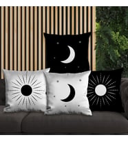 eJOYA Ay Ve Güneş Tasarımlı 4'lü Yastık İçi Ve Kırlent Kılıfı 45cm 113777