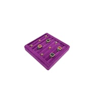Yüzük Küpe Koldüğmesi Takı Standı Mor 15 x 15 Cm
