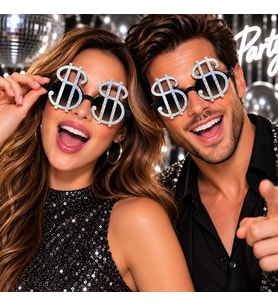 Dolar İşareti Parti Gözlüğü – Gümüş
