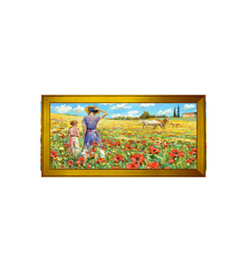 Manzara Temalı Kanvas Tablo 50 x 70 cm Gold Çerçeve
