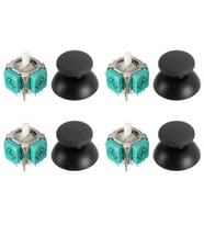 PS3 Analog Motor ve Topuz Seti 4+4 Playstation 3 Tamir PS3 Kol Analog Tamir Seti Yedek Parça (Yeşil)