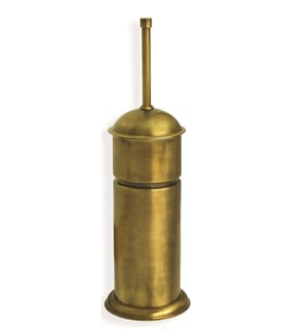 Antik Bronz Kapaklı Pirinç Klozet Fırçası
