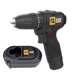 CAT DX1160.1 12Volt/2.0Ah Li-ion Tek Akülü Kömürsüz Profesyonel Şarjlı Darbeli Matkap