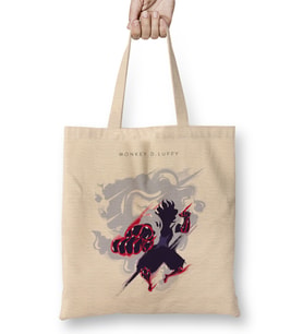 One Piece Luffy Snakeman Silhouette Bez Çanta Uzun Saplı