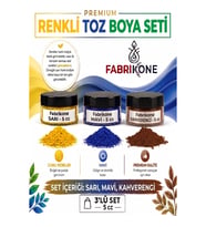 3'lü Set Premium Parafin Soya Wax Toz Mum Boyası Hobi Seti - 5 cc (Sarı, Mavi, Kahverengi) BKFAB3SRMKH5G