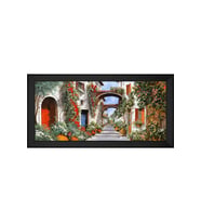 Manzara Temalı Kanvas Tablo 50 x 70 cm Siyah Çerçeve