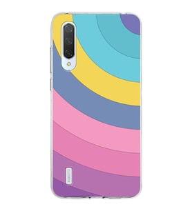 Xiaomi Mi 9 Lite Uyumlu Kapak Renk Cümbüşü Tasarımlı Şeffaf Silikon Kılıf