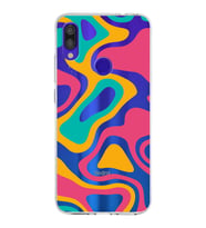Xiaomi Redmi Note 7 Pro Uyumlu Kapak Renkli Desen Tasarımlı Şeffaf Silikon Kılıf