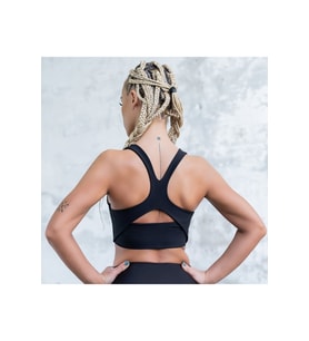 Siyah Toparlayıcı Spor Bra ( Sporcu Sütyeni )