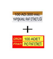Pvc Arkası Yapışkanlı Raf Önü Fiyat Etiketliği + Silinebilir Fiyat Etiketi (Kırmızı)