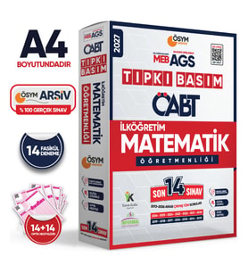 2027 MEB-AGS ÖABT İlköğretim Matematik Öğretmenliği ÖSYM Tıpkı Basım 14lü Deneme Paketi Türkiye G.