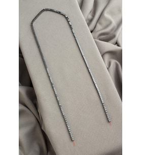 Hematit Doğal Taş Parlak Füme Küp Kesim 2x2mm Dizi [AA]