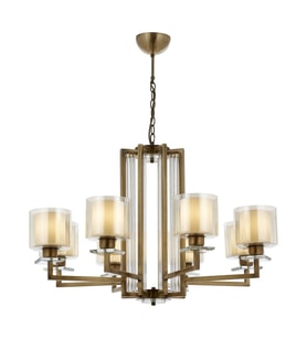 AVONNI AV-60190-8E Eskitme Kaplama Modern Avize E27 Metal Cam 80cm