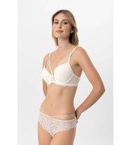 Pierre Cardin Soft Push Up Kaplı Dantelli Sütyen Takım (Ekru)
