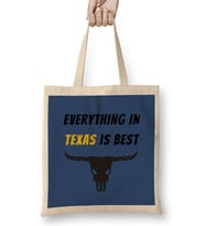 Texas Quote Vintage Retro Rainbow Style Bez Çanta Uzun Saplı