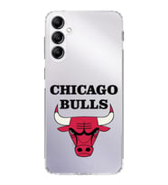 Samsung Galaxy A14 Uyumlu Kamera korumalı Kapak Chicago Bulls Tasarımlı  Şeffaf Kılıf