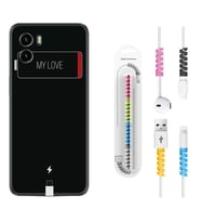 Vivo Y15S Y32 Y33S Y51 Y53S Kılıf Kablo Koruma Spiral Silikon My Love 1402