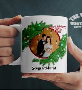 Fotoğraflı Yılbaşı Hediyesi Çiftlere Özel Kupa