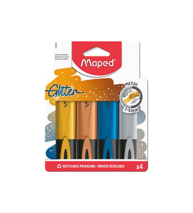 Maped Metallic Glitter Fosforlu Kalem 4 Renk 742000