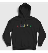 Presmono Unisex Siyah Four Colors Gorillaz Kapüşonlu Sweatshirt 54626tt