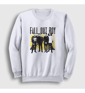 Presmono Unisex Beyaz Band Fall Out Boy Sweatshirt 394868tt