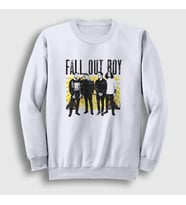 Presmono Unisex Beyaz Band Fall Out Boy Sweatshirt 394868tt