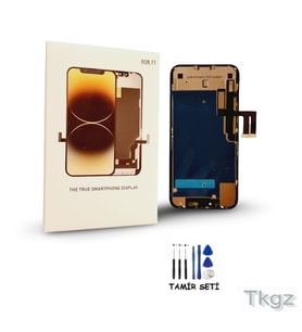 Tkgz iPhone 12 Uyumlu Lcd Ekran Dokunmatik SERVİCE PACK Kaliteli LCD + TAMİR SETİ