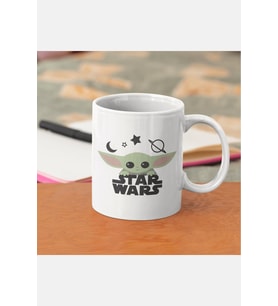 Star Wars Baby Yoda Kupa Bardak (Beyaz)