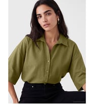 LCW Vision Yeşil Oversize Kadın Gömlek
