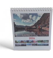 2026 Kare Masa Takvimi, Türkiye Manzaralar, Çok Renkli