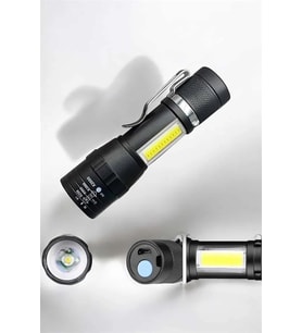 El Feneri Led USB Şarjlı Zoom Mini Led Işık Acil Durum Feneri