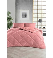 PARKER Yumuşak Tek Kişilik Renkli Yorgan-Wellsoft-Çift Taraflı 155x215 Pembe, Ely Parker