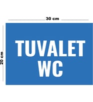 Metal Tuvalet Wc 20cm x 30cm A4 Büyüklüğünde Uyarı Levhası Yönlendirme Tabelası