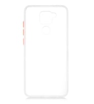Xiaomi Redmi Note 9 Kılıf Mat Yüzey Renkli Kenar Silikon (Renksiz)