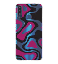 Samsung Galaxy A20s  Kapak Renkli Desen Tasarımlı Şeffaf Silikon Kılıf
