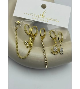 Vip 6'lı Gold Küpe - 25-vip168