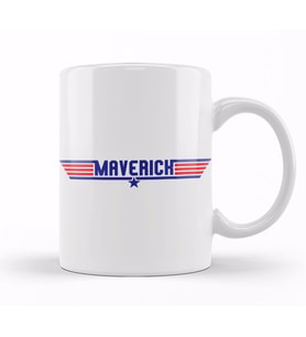 Top Gun Maverick Text Kupa Bardak Porselen