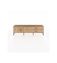 Arges TV Ünitesi Tek Raflı 2 Çekmeceli 2 Kapaklı 176x30x51 Çam-Çam